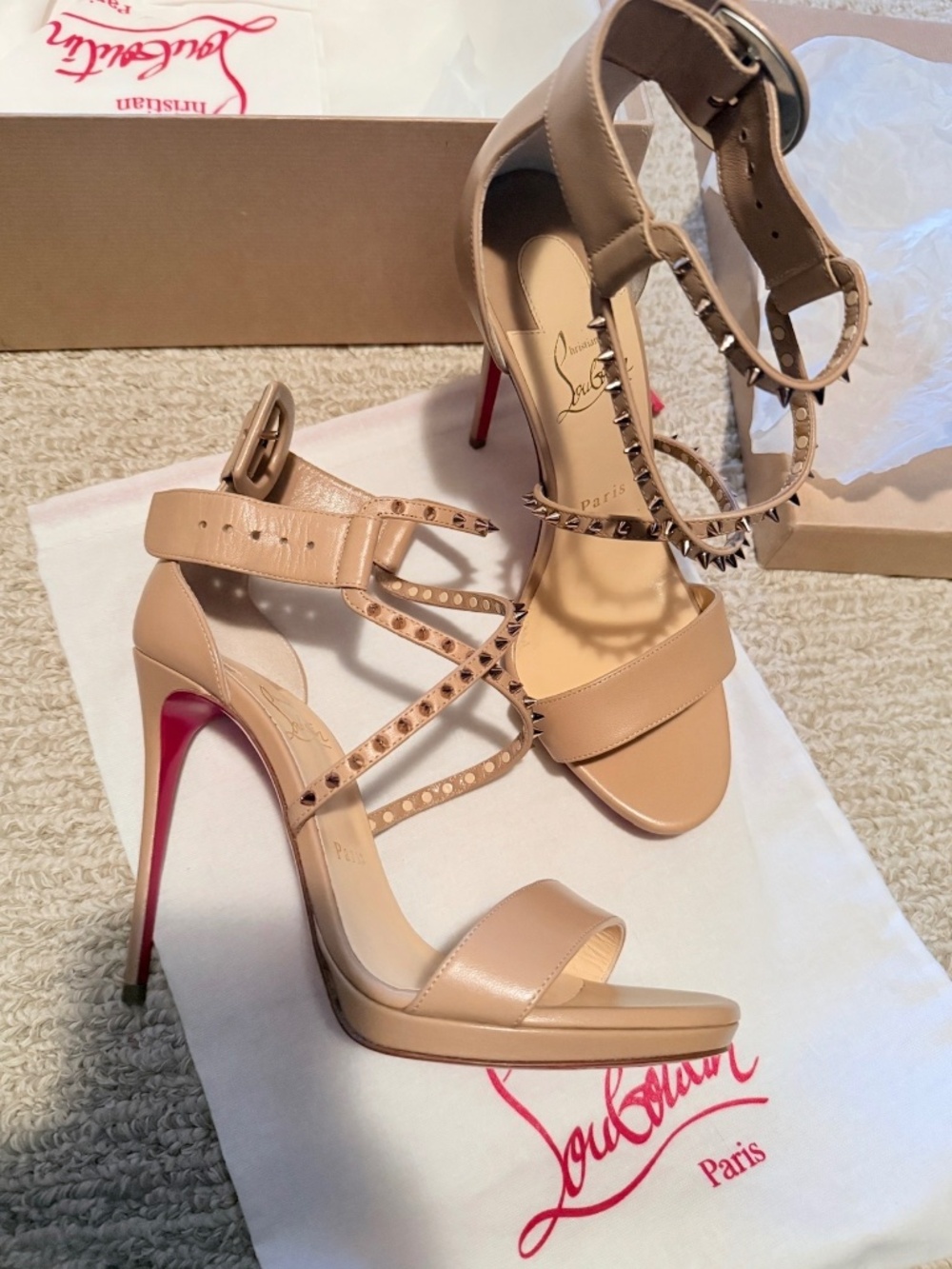 Christian Lou boutin Choco luxe heels